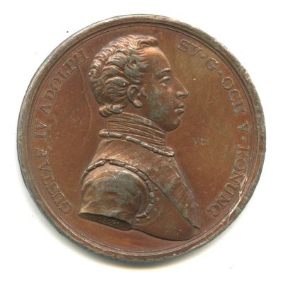 Лот: 20281920. Фото: 1. Швеция Медаль король Густав IV... Памятные медали