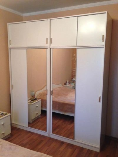 Лот: 4120172. Фото: 1. Шкаф-купе Белый. Шкафы, шкафы-купе