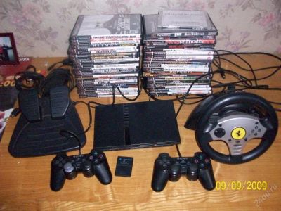 Лот: 91487. Фото: 1. SoniPlayStation2+карта памяти... Игровые приставки, консоли