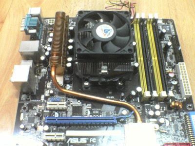 Лот: 1016299. Фото: 1. Мат. плата Asus M2N-E + Процессор... Материнские платы