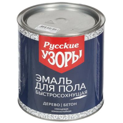Лот: 24121425. Фото: 1. Эмаль Русские узоры, для пола... Краски, лаки, растворитель