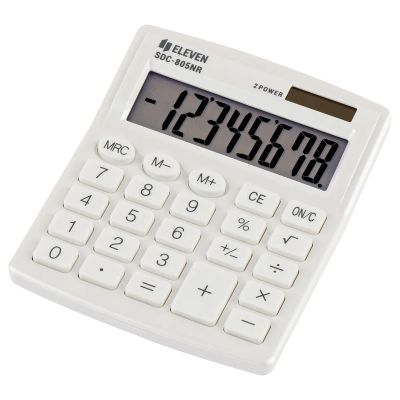 Лот: 25013475. Фото: 1. Калькулятор ELEVEN SDC-805NR-WH... Калькуляторы