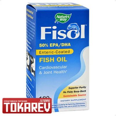 Лот: 11973894. Фото: 1. Рыбий жир Nature's Way Fisol... Спортивное питание, витамины