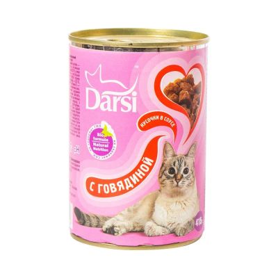 Лот: 10398901. Фото: 1. Корм Darsi Для Кошек С Говядиной... Корма
