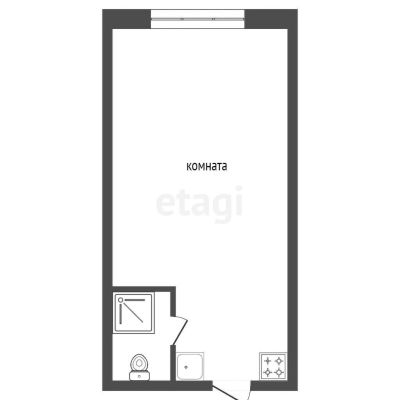 Лот: 21351382. Фото: 1. Продам 1-комн. кв. 17.5 кв.м... Квартиры, студии