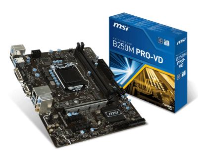 Лот: 16012339. Фото: 1. MSI B250M PRO-VD Новая Полный... Материнские платы