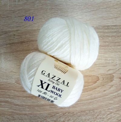 Лот: 11807205. Фото: 1. Пряжа Gazzal Baby Wool XL 801. Слинги, эрго рюкзаки, переноски