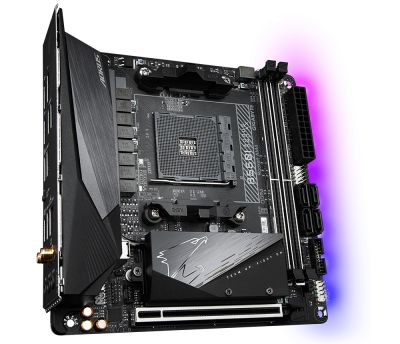 Лот: 19115260. Фото: 1. Материнская плата Gigabyte B550I... Материнские платы