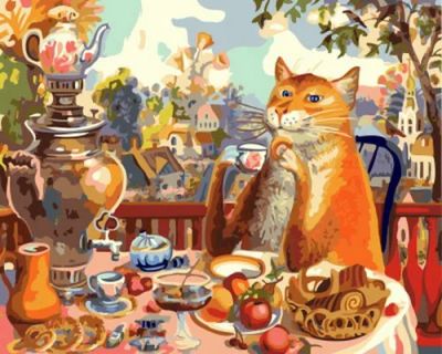 Лот: 10420941. Фото: 1. Картина по номерам "Чай с сушками... Картины, рисунки