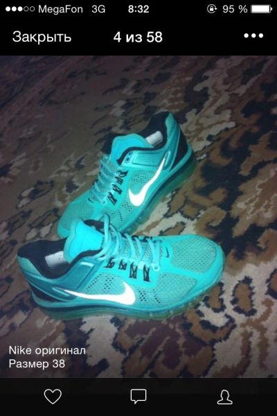 Лот: 8262635. Фото: 1. Кроссовки Nike оригинал. Кеды, кроссовки, слипоны