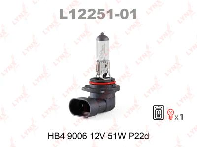Лот: 6147943. Фото: 1. Лампа галогеновая LYNXauto L12251... Оптика и освещение