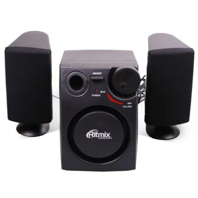Лот: 11108629. Фото: 1. Колонки Ritmix 2.1 SP-2100 черные... Активные акустические системы
