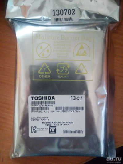 Лот: 10167498. Фото: 1. Винчестер hdd Toshiba DT01ACA050... Жёсткие диски (HDD)