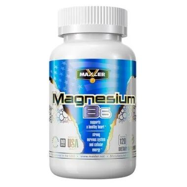 Лот: 8699945. Фото: 1. Magnesium B6 от Maxler (120 таб... Спортивное питание, витамины