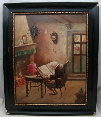 Лот: 17545235. Фото: 1. Картина винтажная (Y598). Другое (антиквариат)