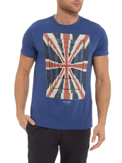 Лот: 3504891. Фото: 1. Футболка Ben Sherman Blue Union... Футболки, поло