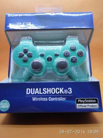 Лот: 7919152. Фото: 1. Джойстик DualShock 3. Новый, зеленый. Аксессуары, геймпады