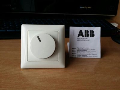 Лот: 8720276. Фото: 1. Диммер ABB Basic55 60-400 Вт с... Другое освещение