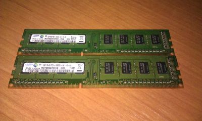 Лот: 4371871. Фото: 1. 2x1 GB Samsung 1333MHz. Оперативная память