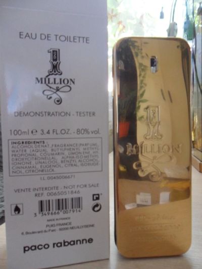 Лот: 16147615. Фото: 1. Тестер Paco Rabanne 1 Million... Мужская парфюмерия
