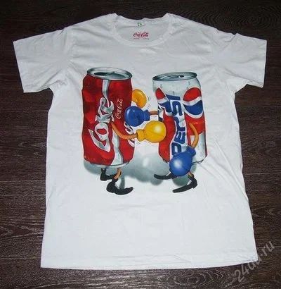 Лот: 1586034. Фото: 1. Футболка Coke & PEPSI Летняя распродажа. Футболки, поло