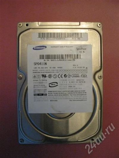 Лот: 264458. Фото: 1. Hard Disk Samsung 40gb SP0411N... Жёсткие диски (HDD)