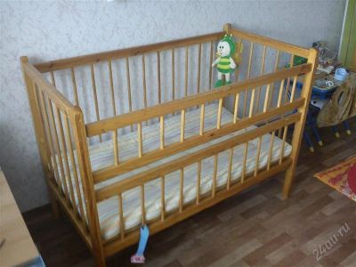 Лот: 904911. Фото: 1. Кроватка + матрас. Детские кровати и кроватки