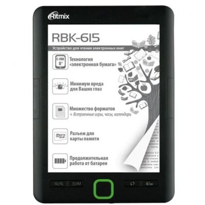 Лот: 11034062. Фото: 1. Электронная Книга Ritmix Rbk-615... Электронные книги