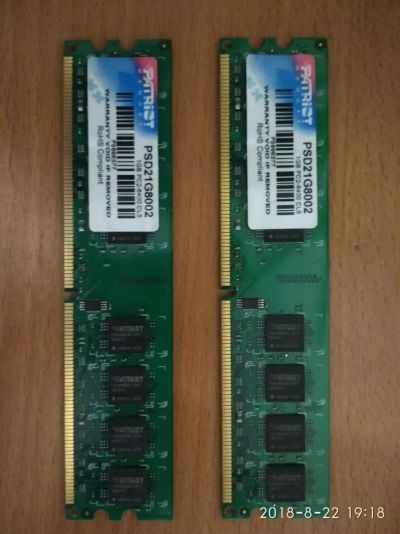 Лот: 11979485. Фото: 1. Ddr2 2x1gb. Оперативная память