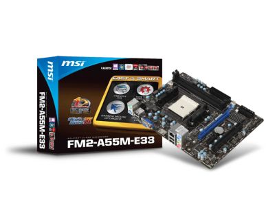 Лот: 16660807. Фото: 1. Материнская плата msi fm2 a55m-e33. Материнские платы