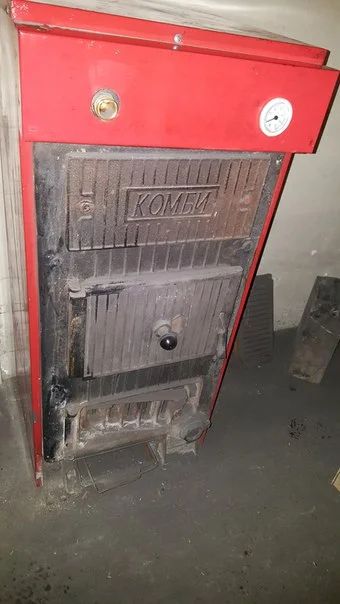 Лот: 7015434. Фото: 1. Красный котел КОМБИ состояние... Отопительные котлы, печи