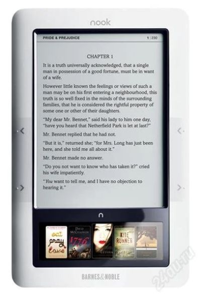 Лот: 1486095. Фото: 1. Электронная книга Nook. Электронные книги