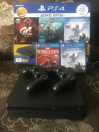 Лот: 19127119. Фото: 1. Ps 4 slim 1tb. Игровые приставки, консоли
