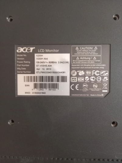 Лот: 18848697. Фото: 1. Монитор acer. ЖК-мониторы