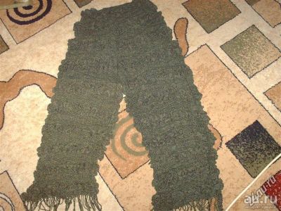 Лот: 10501985. Фото: 1. Зеленый, очень оригинальный шарф... Шарфы, платки