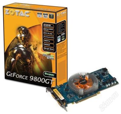 Лот: 773906. Фото: 1. 9800GT Zotac 512Mb 256Bit DDR3. Видеокарты