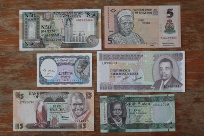 Лот: 20357044. Фото: 1. Набор банкнот государств Африки... Африка