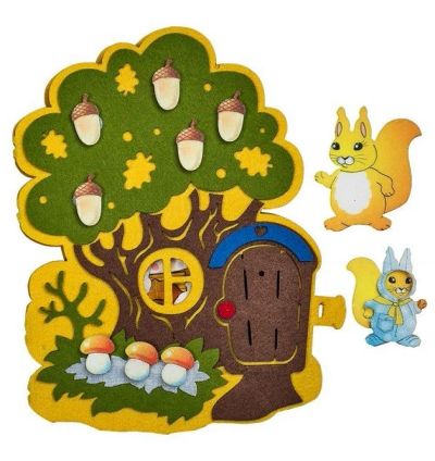 Лот: 16545152. Фото: 1. Игра из фетра "Белкин дом". Настольные игры, карты