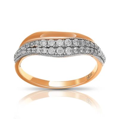 Лот: 23801805. Фото: 1. Кольцо TALANT из золота с фианитами. Кольца, перстни