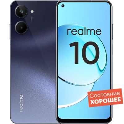 Лот: 22221516. Фото: 1. Смартфон realme 10 4/128GB Черный... Смартфоны