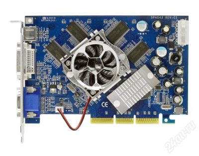 Лот: 258567. Фото: 1. Sparkle GeForce 6600 AGP 128Mb... Видеокарты