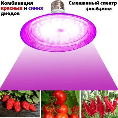Лот: 17453718. Фото: 1. Светодиодная лампа Е27 Фито 20Вт... Другое (комнатные растения и уход)