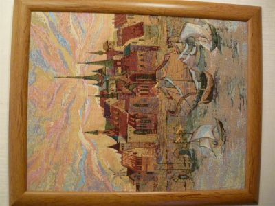 Лот: 3705435. Фото: 1. Картина-Гобелен -Где-то есть берег... Произведения