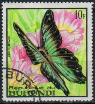 Лот: 21389295. Фото: 1. 1968. Бурунди. Бабочки. н.с... Марки
