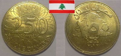 Лот: 18954920. Фото: 1. Ливан 250 ливров 2012 AU. Ближний восток