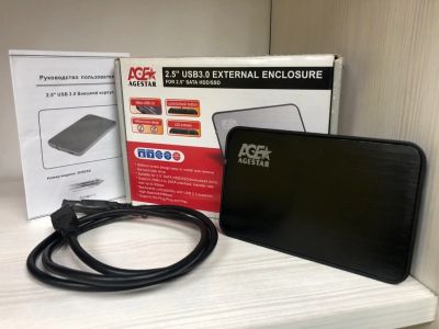 Лот: 15274130. Фото: 1. Внешний бокс Agestar 3UB2A8+HDD... Внешние жесткие диски