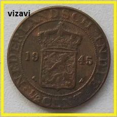 Лот: 16754621. Фото: 1. Нидерландская Индия 1/2 цента... Азия
