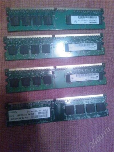 Лот: 2364738. Фото: 1. DDR2 2048MB(4x512MB) 1Rx8 PC2-5300U. Оперативная память