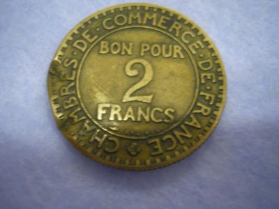 Лот: 8798605. Фото: 1. 2 франка 1923 года. С рубля. Европа