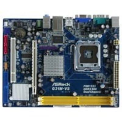 Лот: 6490627. Фото: 1. Материнская плата Asrock g31m-vs... Материнские платы